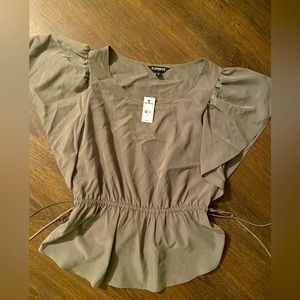 Express green dress top
